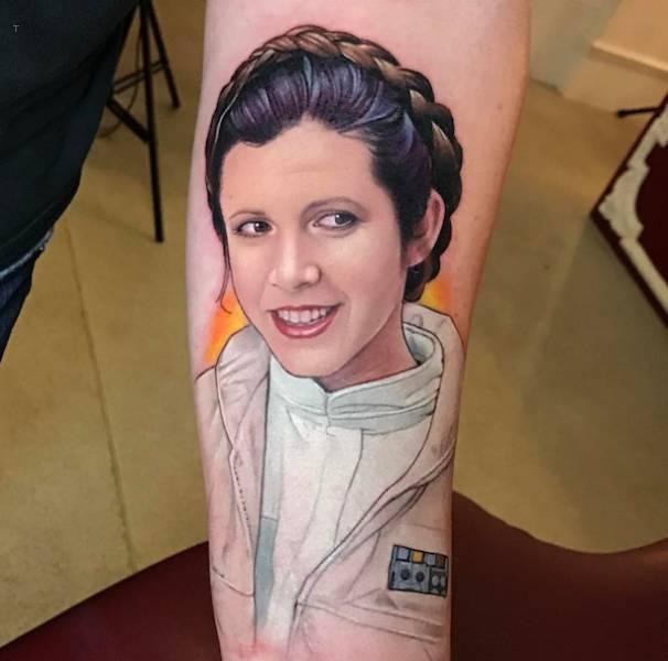 tattoo, Star Wars Leia leia from star wars portrait tattoo