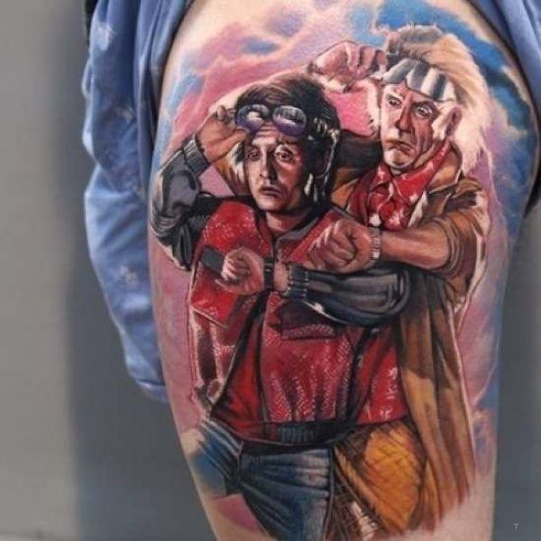 tattoo, Back To The Future From the movie back to the future,Marty McFly and doc brown.