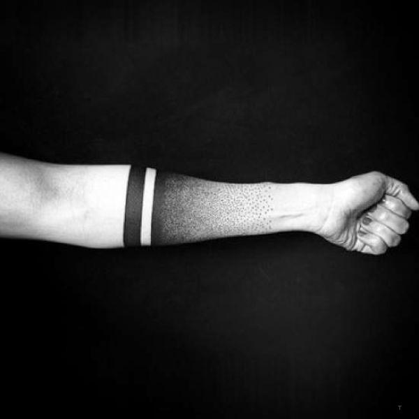 tattoo, Black Bracelet Black an gray black bracelet around an arm, with some extra black dots