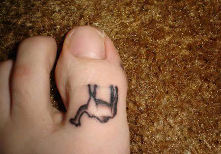tattoo, Cameltoe Camel tattoo on a toe, word joke ;)