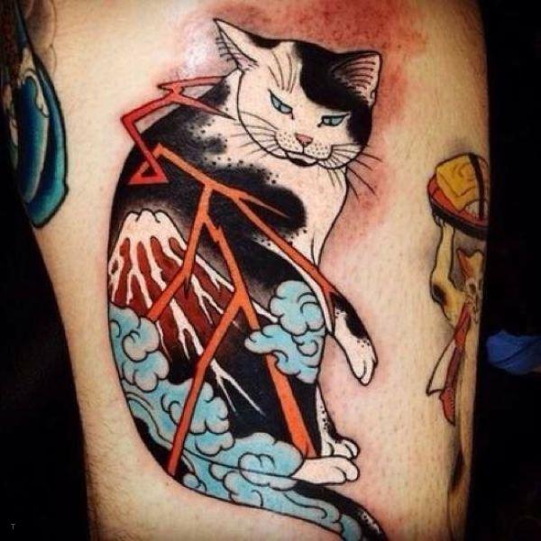 tattoo, Japanese Cat A cat with japanese style tattoos