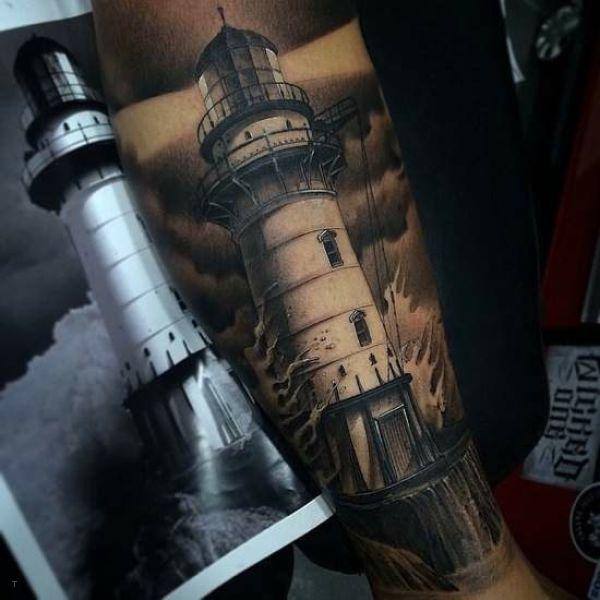 tattoo, Lighthouse Very realistic tattoo of a lighthouse