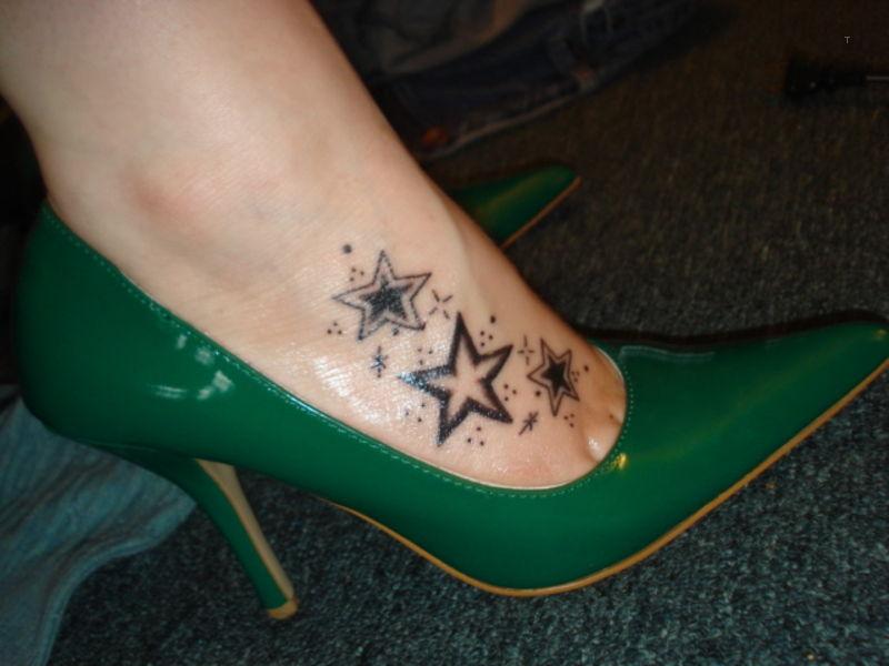 tattoo, Stars Stars on a foot