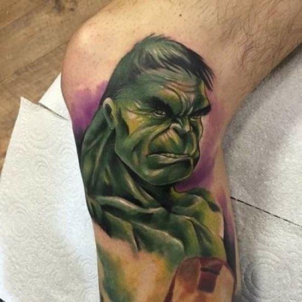 tattoo, The Hulk The cartoon character the hulk