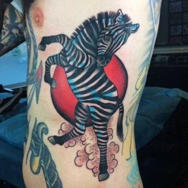 tattoo, Zebra Zebra in front of the moon